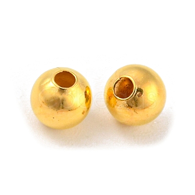 Brass Smooth Round Beads EC400-2G-1