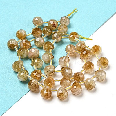 Natural Yellow Quartz Beads Strands G-H297-B10-02-1