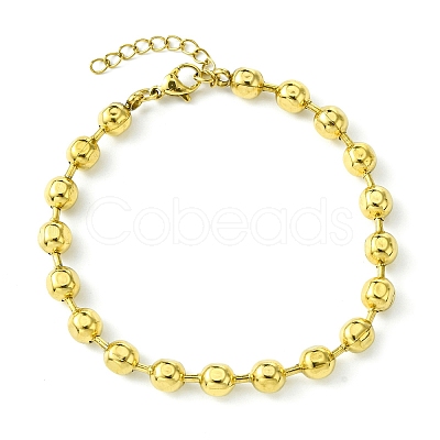 Ion Plating(IP) 304 Stainless Steel Oval Link Chain Bracelets for Women BJEW-C066-04G-1