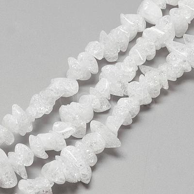 Natural Crackle Quartz Crystal Beads Strands G-R439-16B-1