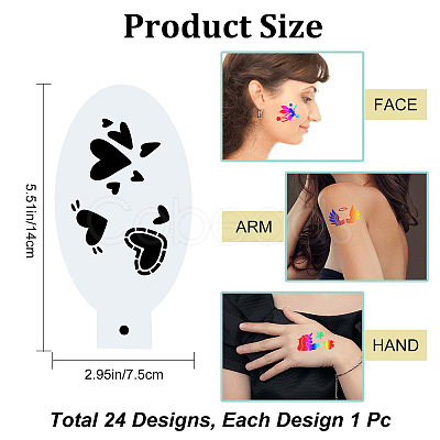 Plastic Face Paint Stencils DIY-WH0304-582B-1