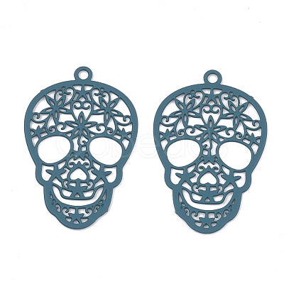 430 Stainless Steel Filigree Pendants X-STAS-S108-23A-1