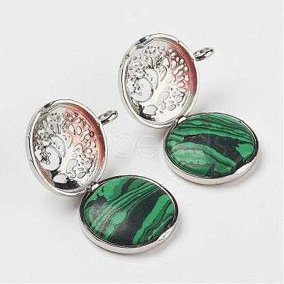 Natural & Synthetic Gemstone Pendants G-G910-B-1