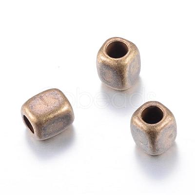 Tibetan Style Alloy Spacer Beads TIBE-Q063-03AB-NR-1