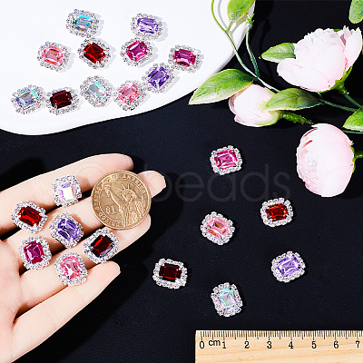 Gorgecraft 30Pcs 6 Colors Sew on Rhinestone DIY-GF0007-85-1