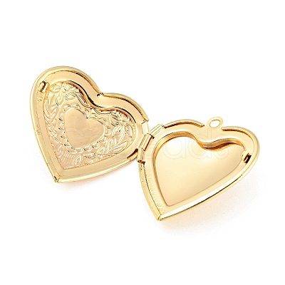 Rack Plating Brass Locket Pendants KK-M263-02B-G-1