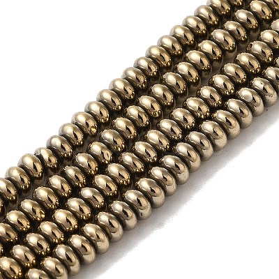 Electroplated Synthetic Non-magnetic Hematite Beads Strands G-I364-I01-01C-1