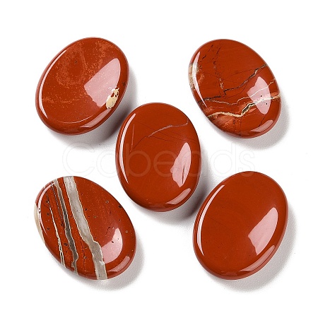 Oval Natural Red Jasper Worry Stone G-G104-01B-1