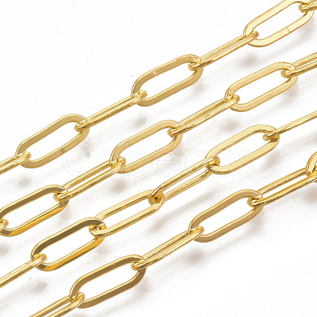 Brass Paperclip Chains X-CHC-S008-001B-G-1