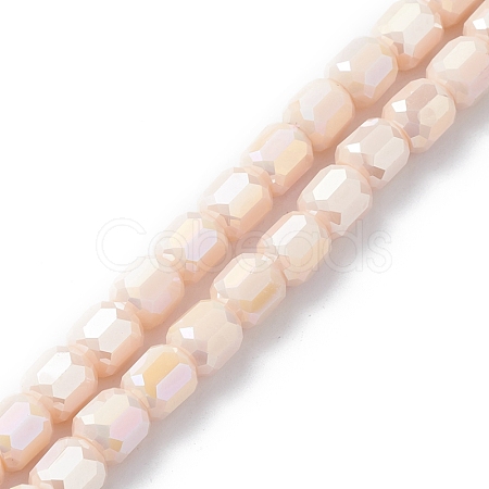 Electroplate Glass Beads Strands EGLA-K015-08B-1