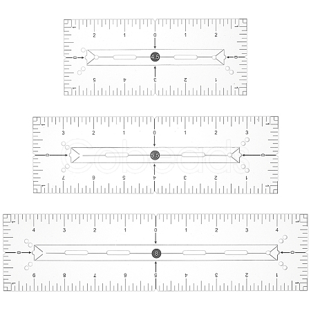 3Pcs 3 Style Acrylic Quilting Template DIY-WH0568-39-1