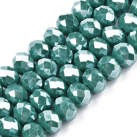 Electroplate Glass Beads Strands EGLA-A034-P1mm-A09-1