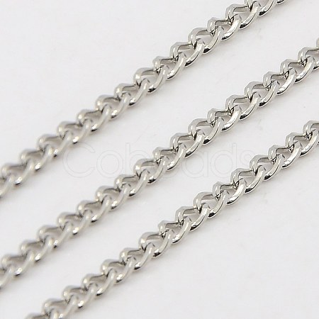 304 Stainless Steel Twisted Chains Curb Chain X-CHS-K001-25A-1