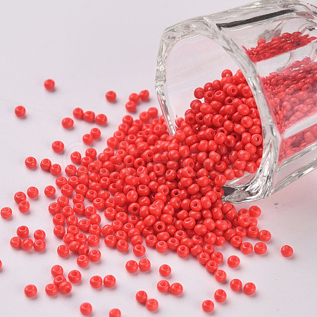 11/0 Grade A Baking Paint Glass Seed Beads X-SEED-N001-A-1069-1