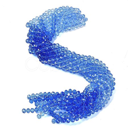 Transparent Painted Glass Beads Strands DGLA-A034-T6mm-A01-1