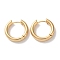 Ring Brass Huggie Hoop Earrings for Women, Real 18K Gold Plated, 19x4mm