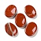 Oval Natural Red Jasper Worry Stone, Thumb Stone Massager for Anxiety Relief, 35.5x25.5x7mm