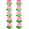 Transparent Glass Beads Strands, Leaf & Heart, Cerise, 7.5~9.5x10.5~14x4~5mm, Hole: 1mm, about 54pcs/strand, 14.96~15.24''(38~38.7cm)