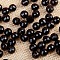 Transparent Acrylic Beads, Round, Black, 12mm