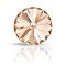 Preciosa&reg MAXIMA Crystal Round Stones, Czech Crystal, Bicone(436 11 177 Rivoli), Dura Foiling, 90300 Light Peach, SS39(8.15~8.4mm), 144pcs/gross