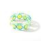 Resin Plain Band Rings, Polymer Clay Fruit Slice inside Rings for Women Girls, Lemon, 17mm