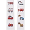 Sealing Label, Picture Stickers, Vehicle, 25mm, about 500pcs/roll