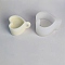 Heart DIY Silicone Candle Cup Molds, Resin Plaster Cement Casting Molds, White, 9x7.6x5.3cm, Inner Diameter: 5.35x5.9cm