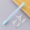 Plastic Diamond Painting Point Drill Pen, Spiral Decor inside, Diamond Painting Tools, with 4 Style Replacement Pen Tips, Pale Turquoise, 127x12mm