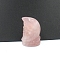 Natural Rose Quartz Moon with Human Face Figurines Statues for Home Office Desktop Decoration, 15x24x37mm