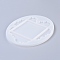 Cup Mat Silicone Molds, Resin Casting Molds, For UV Resin, Epoxy Resin Jewelry Making, Oval with Sea Wave, White, 238x190x10mm