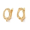 Brass Earring Findings, Real 18K Gold Plated, Real 18K Gold Plated, 17.5x12mm, Hole: 1.2mm, Pin: 10mm