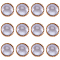 Gorgecraft 12Pcs ABS Plastic Shank Buttons, with Light Gold Tone Alloy Findings, 1-Hole, Half Round, Gainsboro, 25x16mm, Hole: 2mm