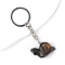 Tiger Eye with Metal Keychain, Snail, 7cm