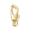 Zinc Alloy Lobster Claw Clasps, Long-lasting Plated, Real 14K Gold Plated, 18x7x3.5mm, Hole: 3x1.8mm