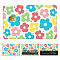 Plastic Waterproof Card Stickers, Self-adhesion Card Skin for Bank Card Decor, Rectangle, Flower, 140x190mm