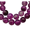 Natural Agate Beads, Dyed, Round, Fuchsia, Size: about 6mm in diameter, hole: 1mm, 63pcs/strand, 15.5 inch