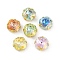 Brass Glass Rhinestone Sew on Rhinestones, Square, Faceted, Mixed Color, Golden, 11.5x11.5x6mm, Hole: 0.8mm