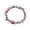 Natural Amethyst Beads Kids Bracelets, Stretch Bracelets, Inner Diameter: 1-3/4~2-1/8 inch(4.5~5.3cm)