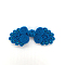 Handmade Chinese Frogs Knots Buttons Sets, Polyester Button, Dodger Blue, 19~23x65~70x5mm