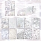 20Pcs Retro Scrapbook Paper, Collage Creative Journal Decoration Backgroud Sheets, White, 130x90mm, 20pcs/set