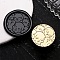 Golden Tone Wax Seal Brass Stamp Heads, for Wax Seal Stamp, Halloween Day Series, Skull, 25x14mm, Hole: 7mm