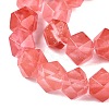 Cherry Quartz Glass Beads Strands G-T138-30-3