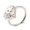 Rack Plating Brass Adjustable Ring for Women RJEW-Q770-28P-3