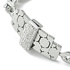 Cubic Zirconia Rectangle Link Bracelet with 304 Stainless Steel Chains BJEW-Q775-01P-3