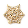 Rack Plating Brass Pave Clear Cubic Zirconia Pendants KK-A190-14G-1