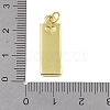 Brass Micro Pave Clear Cubic Zirconia Pendants KK-P266-06G-P-3