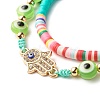 Handmade Polymer Clay Heishi Beads Stretch Bracelets Set BJEW-JB07349-06-6