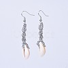 Baking Paint Glass Seed Beads Dangle Earrings EJEW-JE03047-03-1