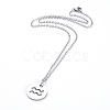 Non-Tarnish 304 Stainless Steel Pendant Necklaces NJEW-E147-01P-2