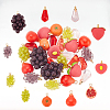  21Pcs 11 Styles Resin Imitation Fruit Pendants RESI-NB0001-98-4